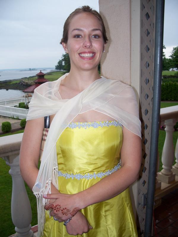 Katie at the wedding