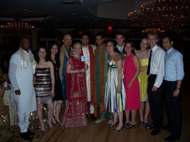 Anuj and Sarah with the gang from table 7