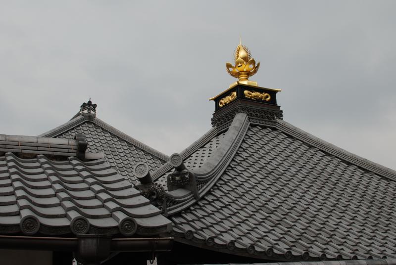 Ornament on a building roof at Kiyomizu