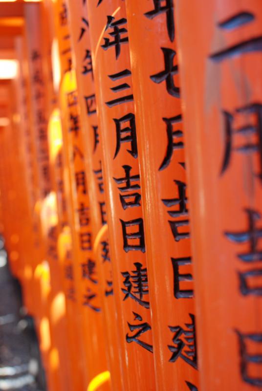 Dedications inscribed on the gates