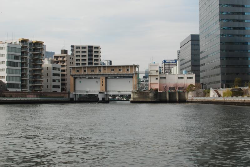 Flood gates along the Sumida river