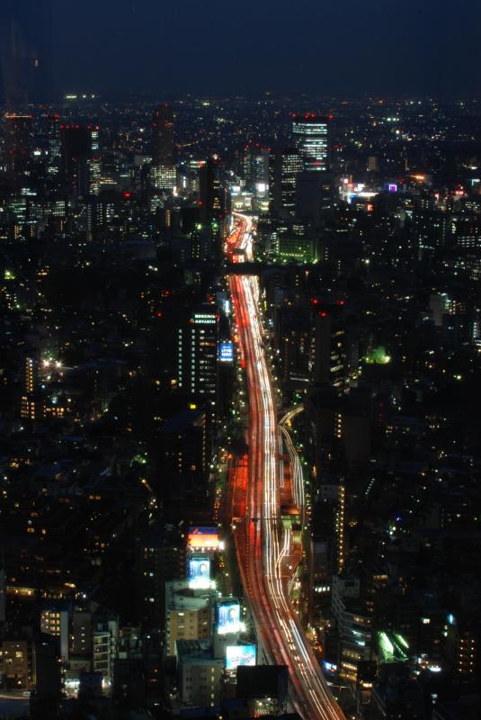 Tokyo highway at night