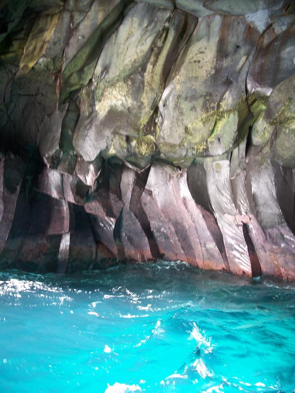 Inside a lava cave