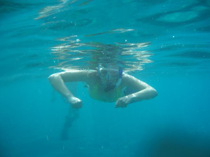 Katie snorkeling