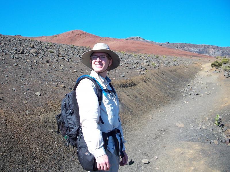Jason along the trail in Haleakala