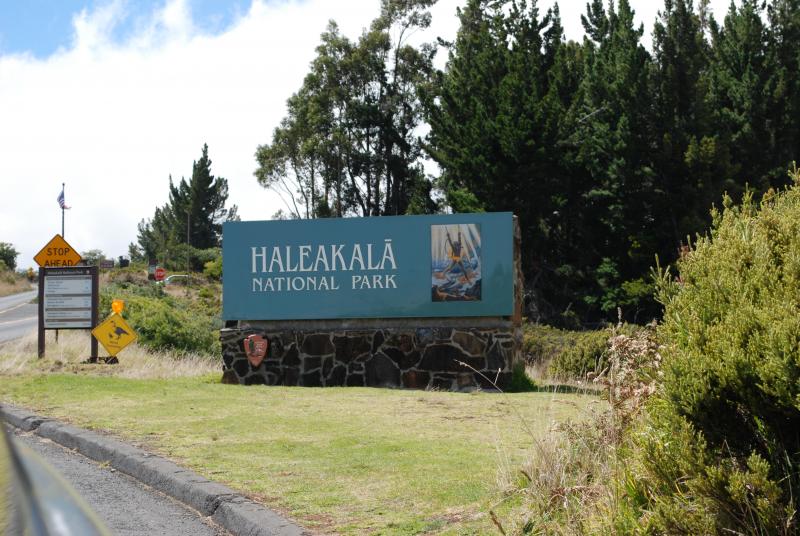 Haleakala welcome sign