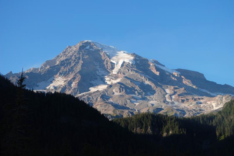 The peak of Mt. Rainier