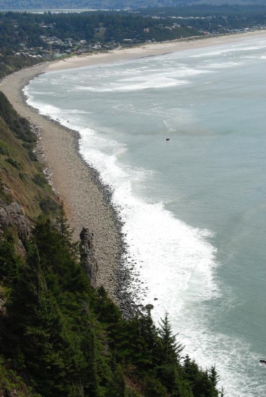 View from a lookout at the coast