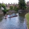 People punting along the river