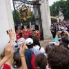 Another band prepares to march from Buckingham Palace