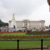 Wide view of Buckingham Palace