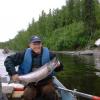 Jason with his feisty fish