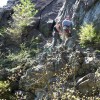 Jason and Aaron prepare for the second half of a multipitch route