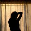 Katie in silhouette