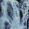 A raging waterfall
