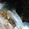 Water rushes toward Christine Falls