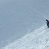 Katie skiing in the Blackcomb glacier bowl