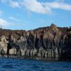 Columnar basalt (hardened lava) up close