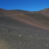 The trail back to the crater rim