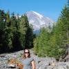 Katie at Kautz Creek, Mt. Rainier