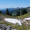 Snow patches on Mt. Rainier