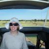 Katie on a game drive in the Serengeti