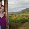 Jason and Katie with Rift Valley escarpment
