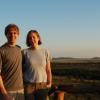 Jason and Katie at sunrise on our last day in Africa