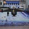 Cool mural on stairs at Robson Square