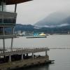 Olympic rings in the harbor